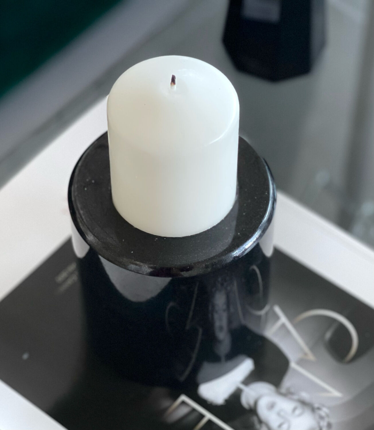 Vintage marble candle holder