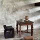 Stool, tabouret or low Japanese-style armchair in brutalist monoxyle radica.