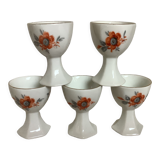 Five ancient cockerry orange and gray flowers foot polygon