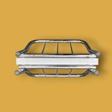 Vintage chrome-plated metal magazine rack – 1970s