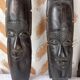 Paire de masques aficains vinatge 1960