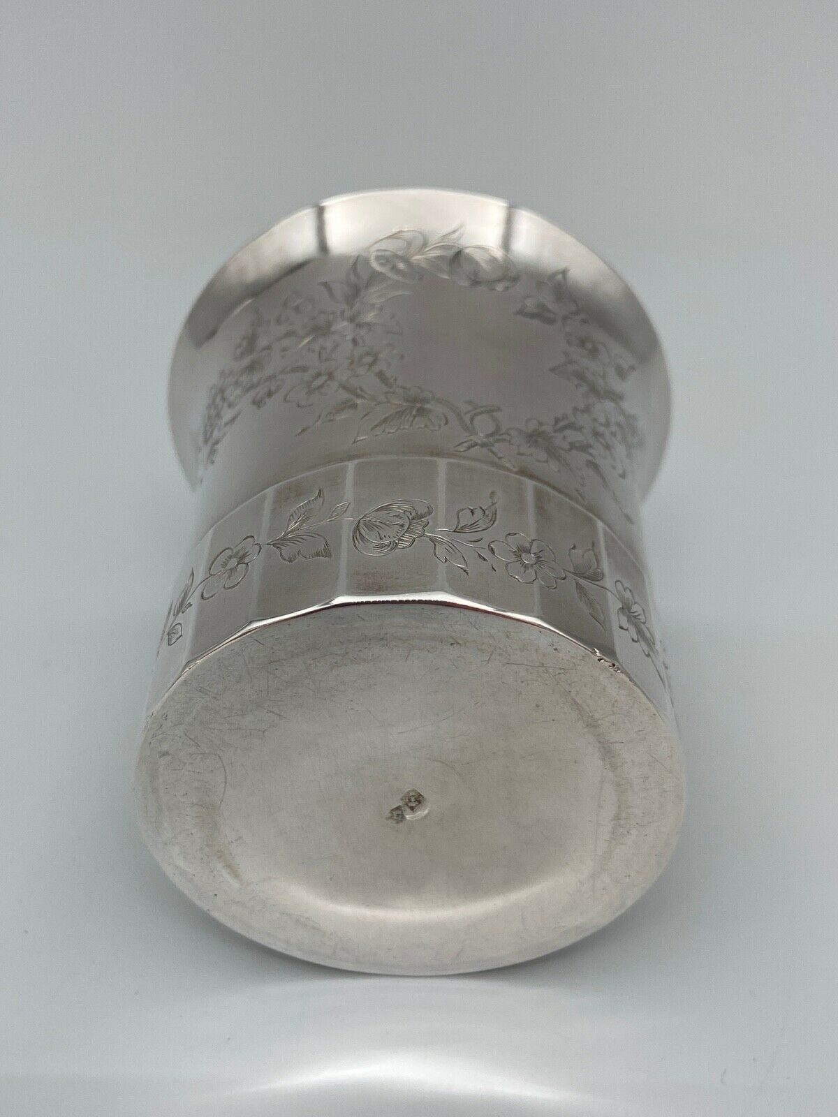 Timpani solid silver floral decoration 1900 poincon minerva