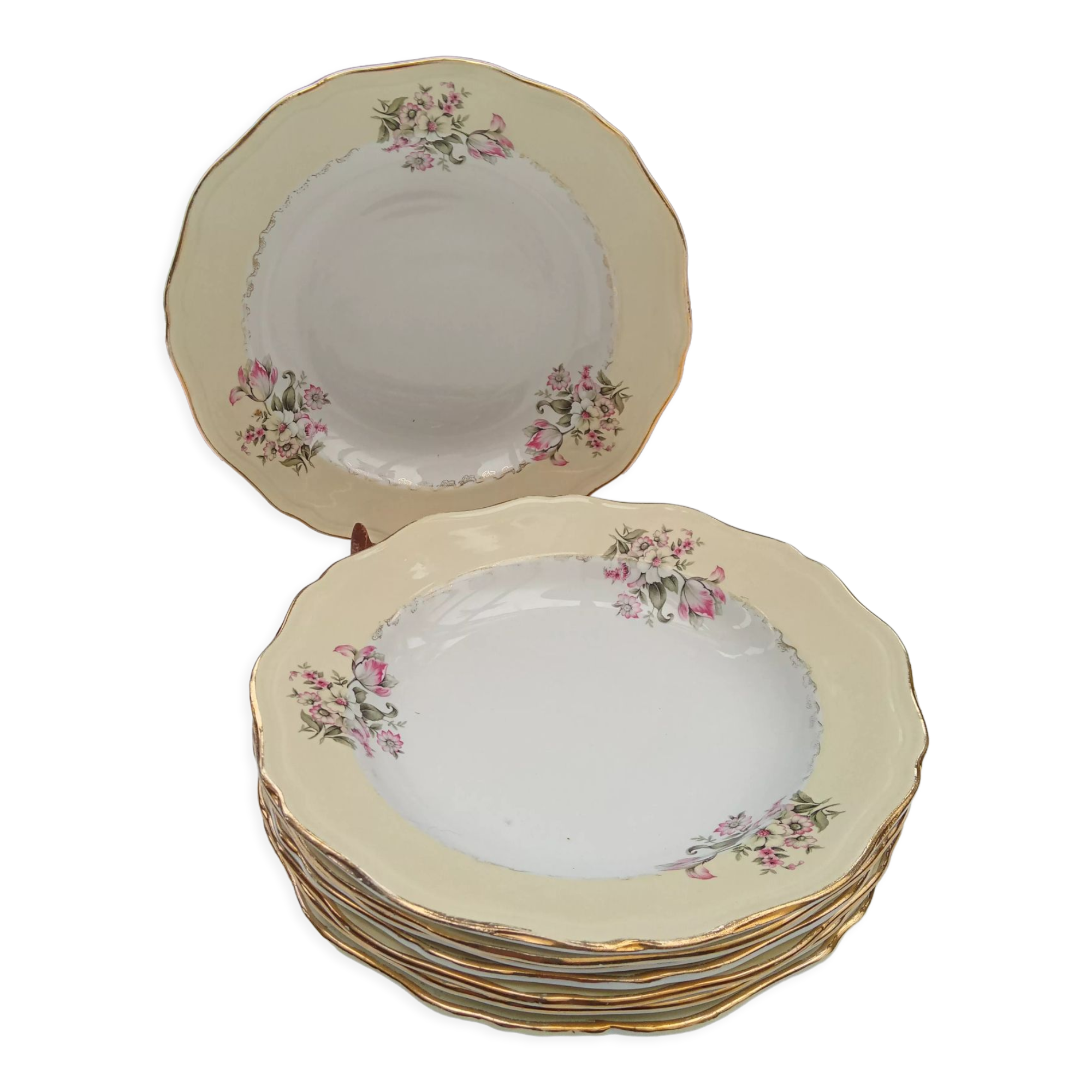 8 hollow plates L'Amandinoise