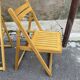 Lot 3 folding chairs vintage wood design
