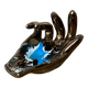 Vallauris iridescent ceramic hand emptier