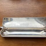 Old silver metal crumb tray