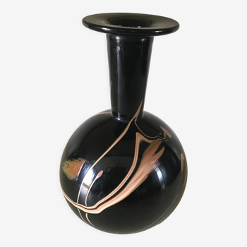 Vase en verre souffle de l ancienne verrerie de Maure Vieil