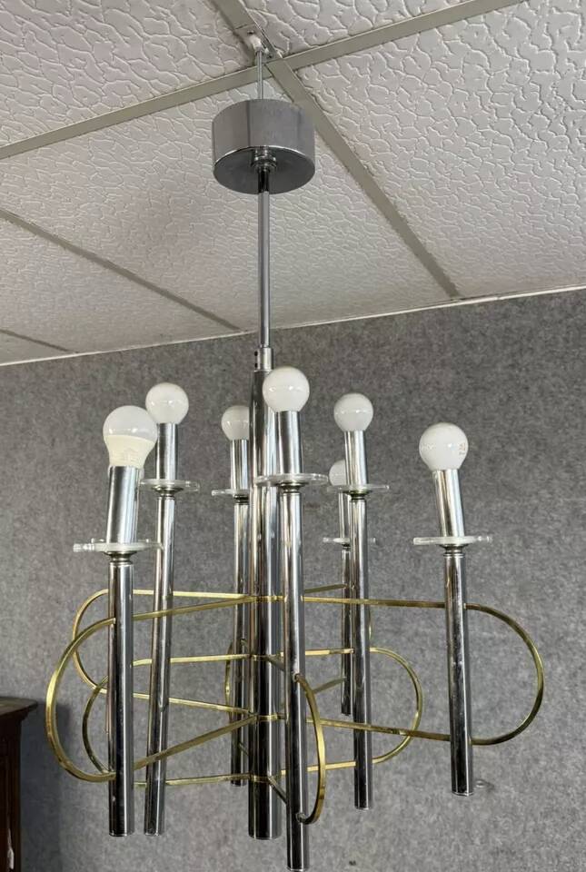 Sciolari (20th century): chandelier with eight lights