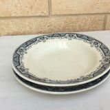 Set of 6 old flat plates and 3 hollow StAmand & Hamage Model "MOROCCO"