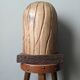 Handcrafted sculpture of the head of Christ in elm.