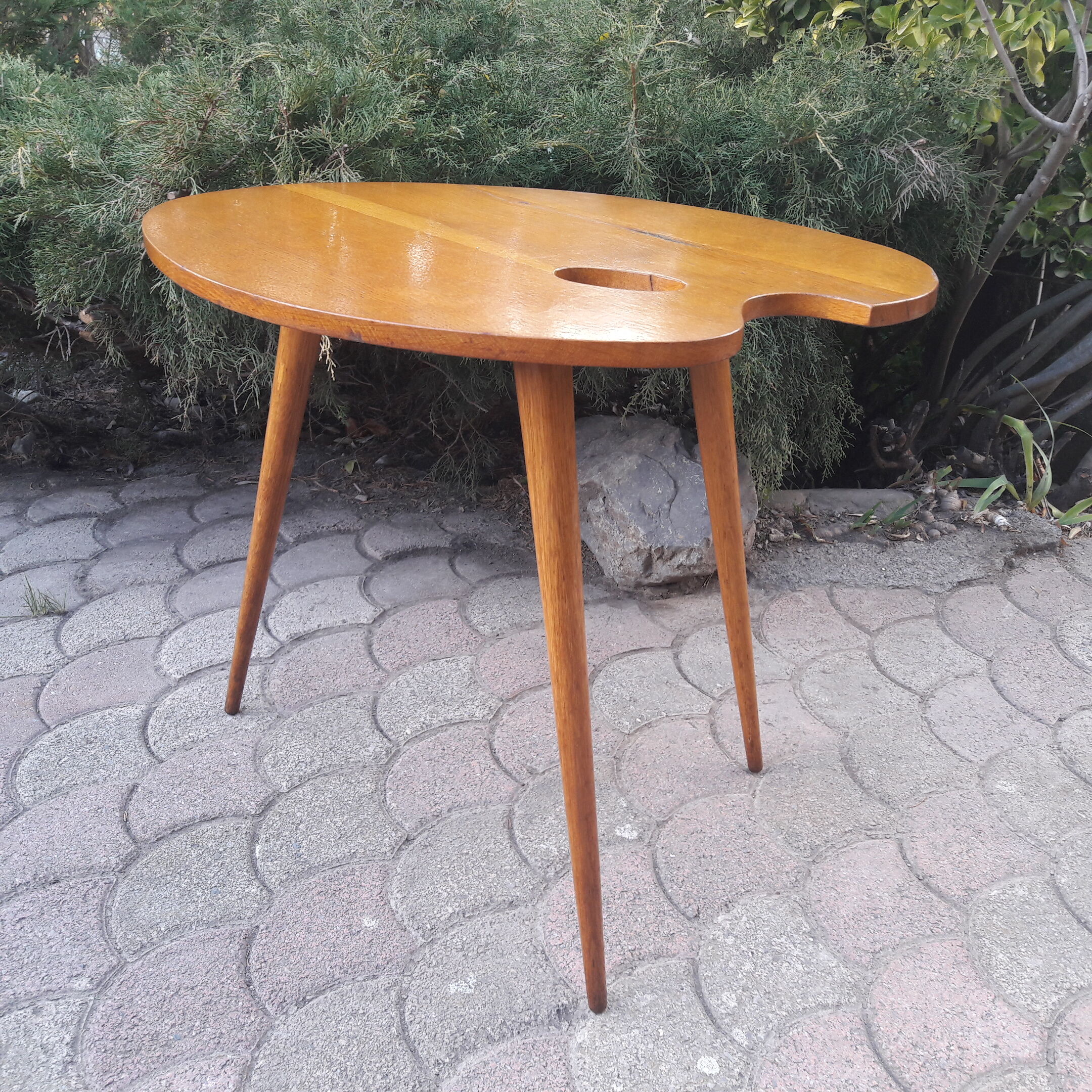 Table basse "palette de peintre"