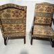 Paire de fauteuils de style Louis XIII a haut dossiers plats XX siècle