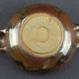 Pair of vintage glazed stoneware bowls signed MJB