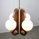 Mid-Century Scandinavian Chrome & Opaline Chandelier, 1960s
