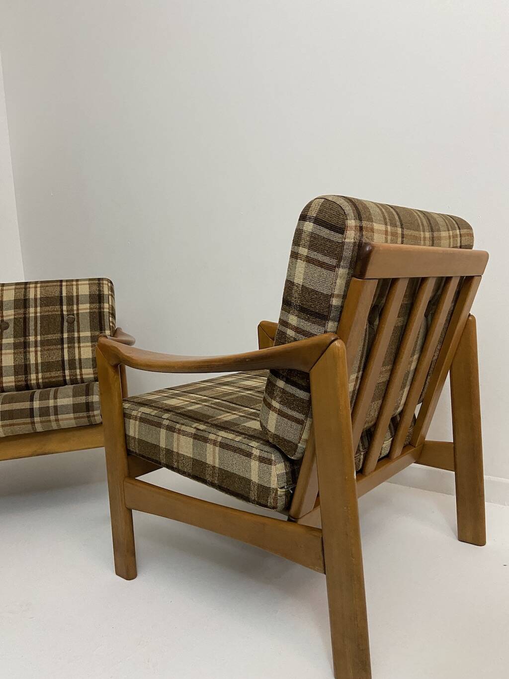 Vintage teak armchairs