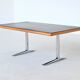Warren Platner writing desk leather and oak Knoll United States 1970