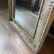 Mirror frame in white painted patinated wood