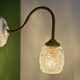 Vintage moulded glass tulip swan neck wall light