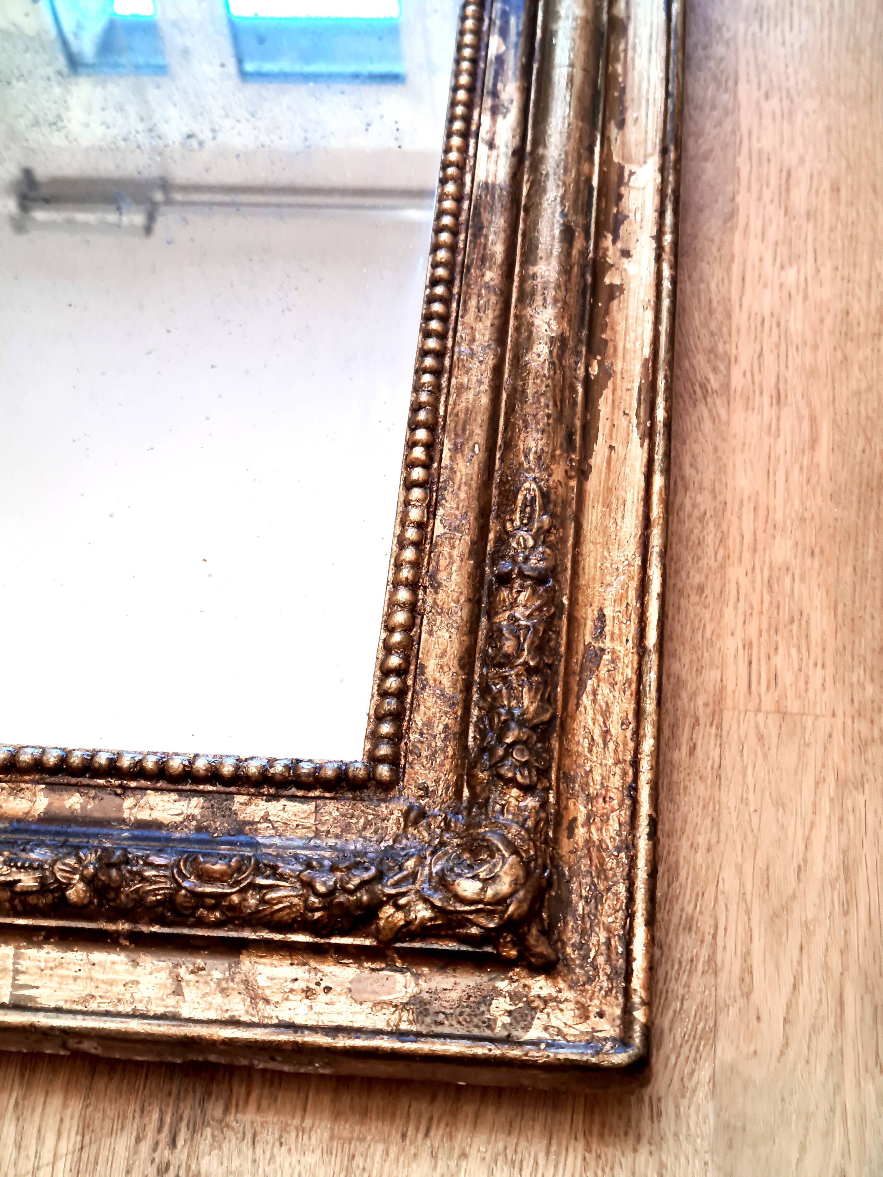 Louis-Philippe gilded mirror "Bertile"