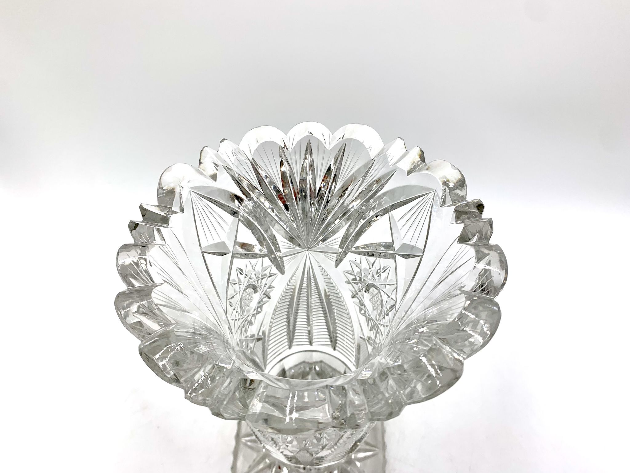 Midcentury Crystal Vase, Poland, 1960
