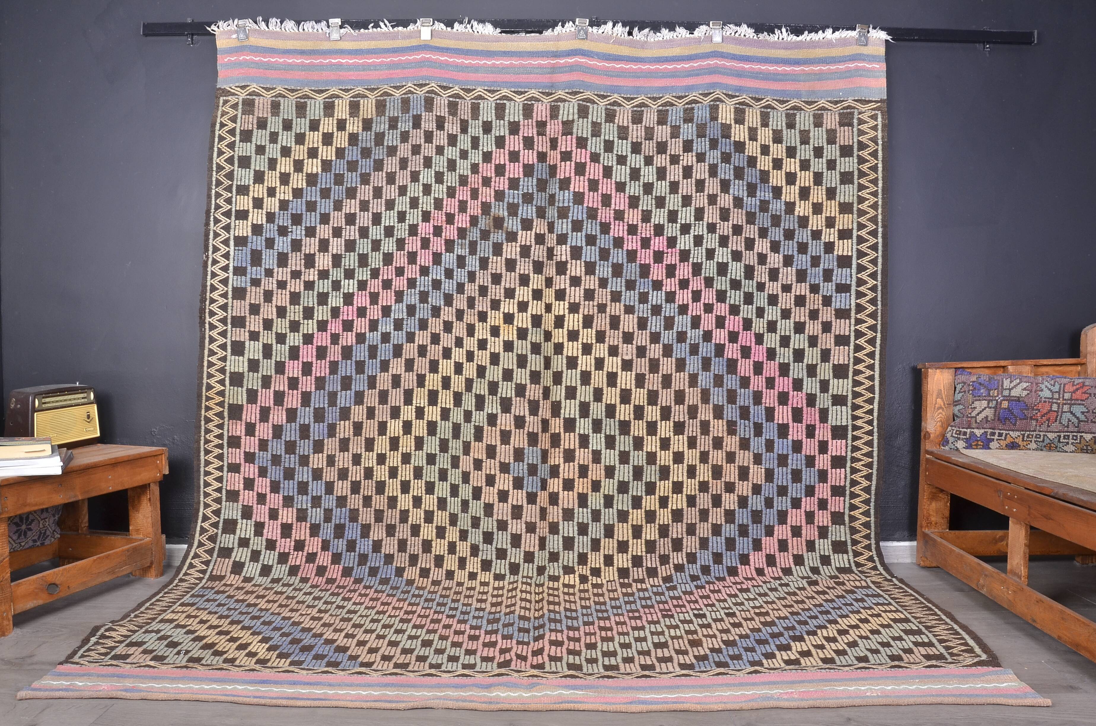 Colourful Neutral Home Living Kilim Rug sku 1891