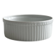 Pillivuyt white hollow dish, white porcelain dish, pie dish.