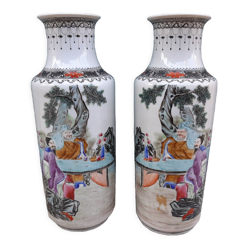 Tasse et soucoupe (4) - Lot porcelaines chinoises époque Qing