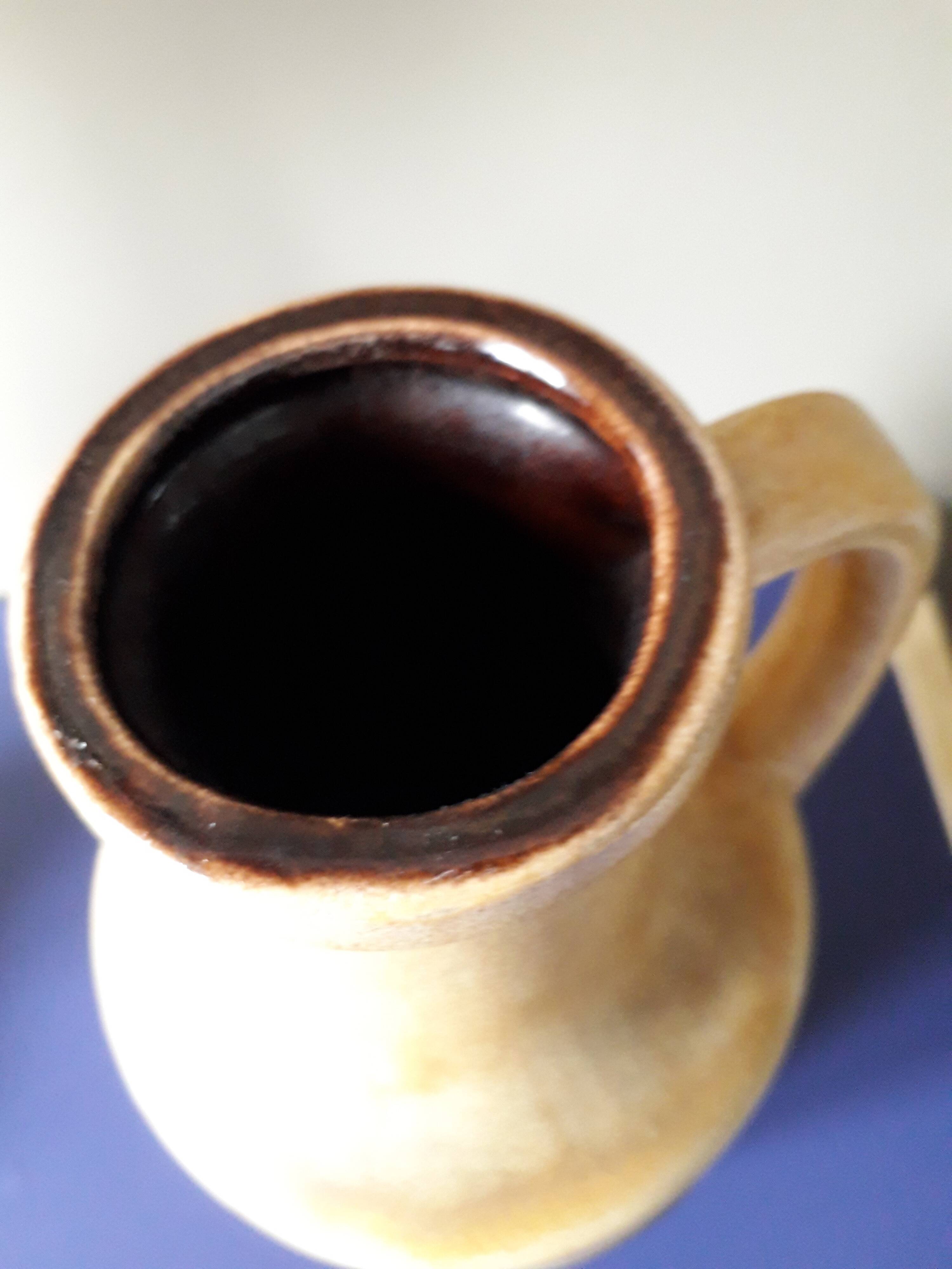 Vintage Germany ceramic vase with a floral pattern