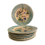 8 dessert plates in late 19th century dabbling