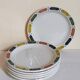 Six assiettes à dessert en porcelaine Anglaise DUDSON BROTHERS 70'