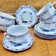 6 octagonal tea cups and saucers porcelain Haviland Limoges