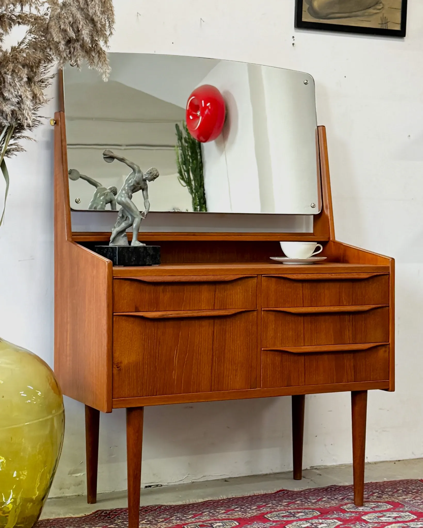 Teak dressling table, Denmark, 1960s–70s, vintage, mid-century modern