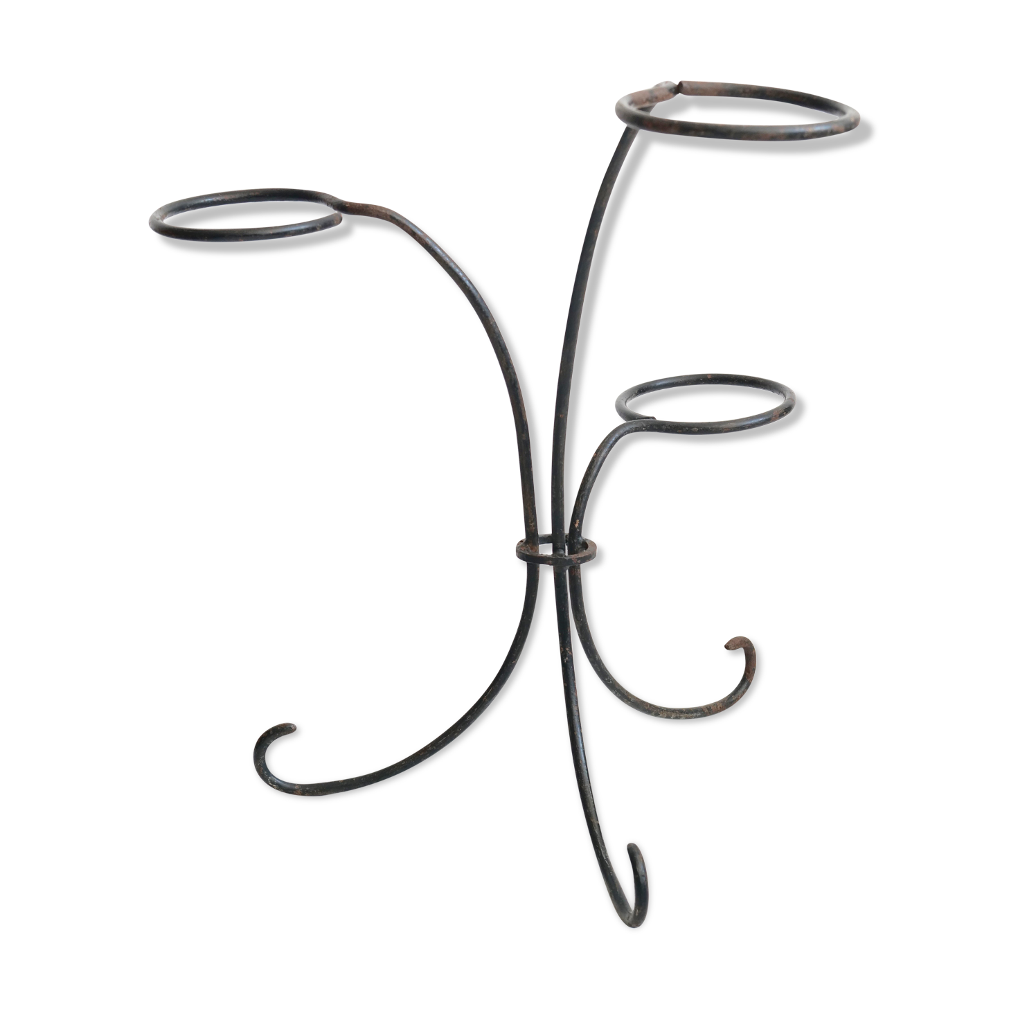 Arched steel flowered foot for balconies and terraces
