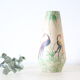 German ceramic vase foreign storks pattern, 1960