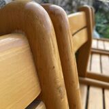 Suite of 8 solid beech chairs