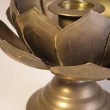 Brass " Lotus Flower " candlestick