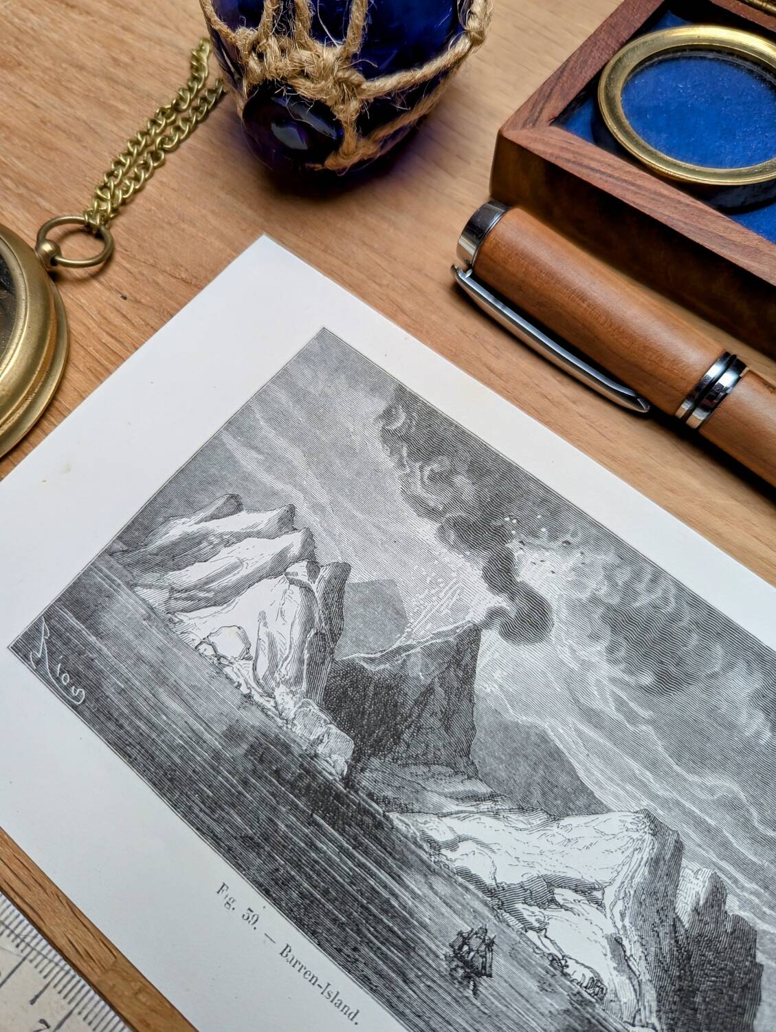 Printed in 1868, Barren Island, Indian Ocean.