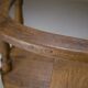 Swivel armchair in carved oak with ball bearings, early 20th century.
