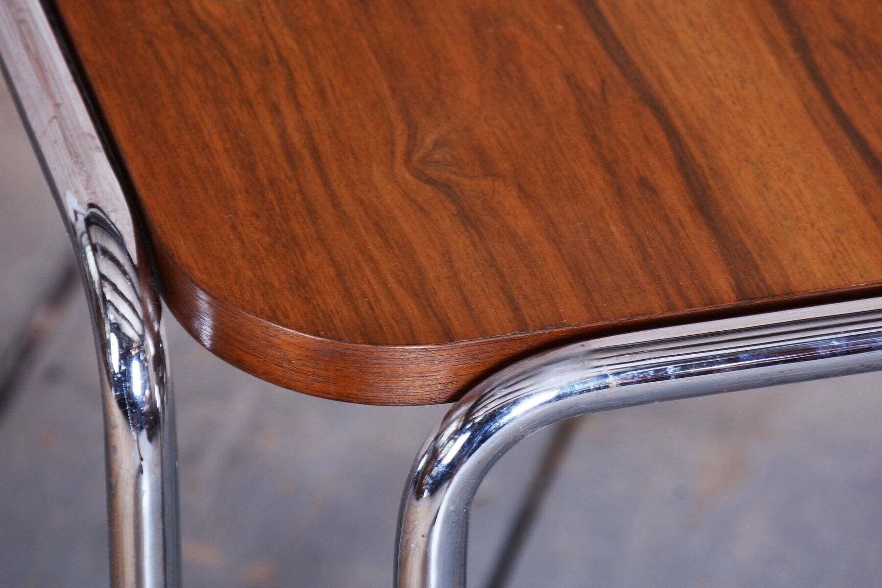 Art Deco Dining Table in Walnut by M. Breuer for Thonet, 1930s