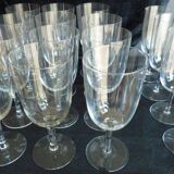 Set of 16 crystal glasses including 12 crystal glasses.