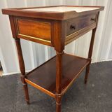 White marble console