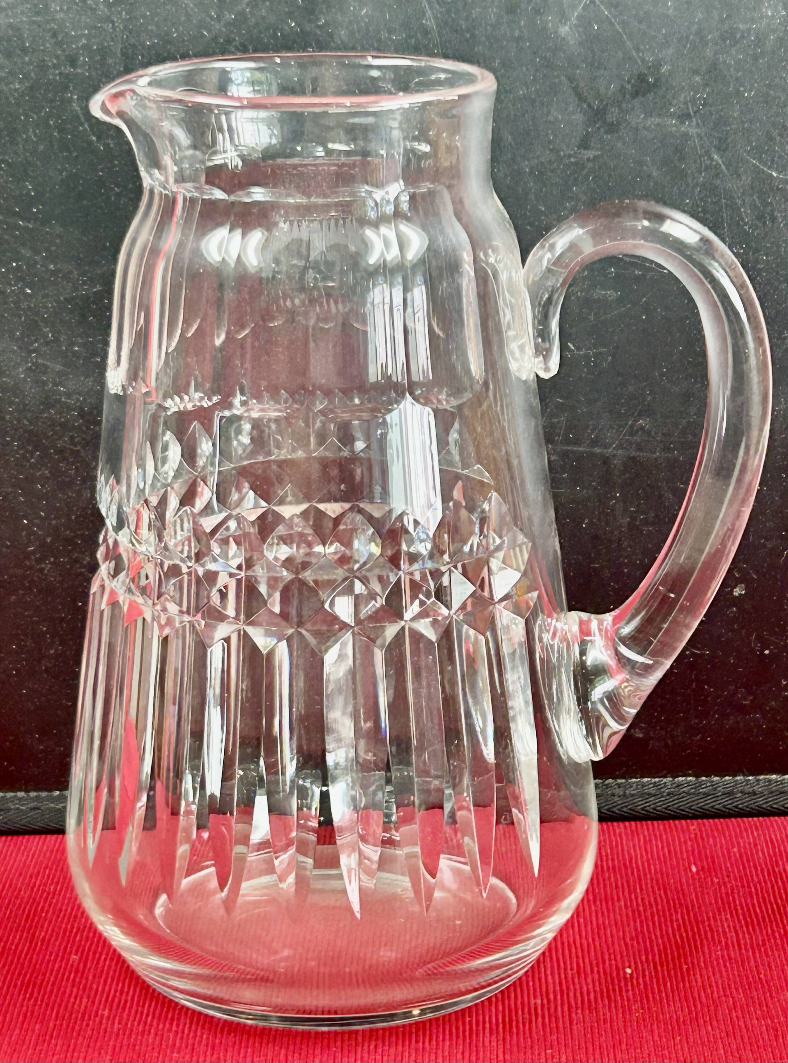 Baccarat pichet broc à eau en crislal estampillé modèle piccadilly 22,5 cm