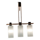 3-light ceiling light, in opaline and brass Maison Arlus 1950