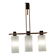 3-light ceiling light, in opaline and brass Maison Arlus 1950