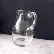 6 verres à eau et pichet en cristal gravé années 70