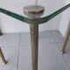 Tables gigognes en laiton et verre