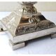 Red marble and metal lamp foot