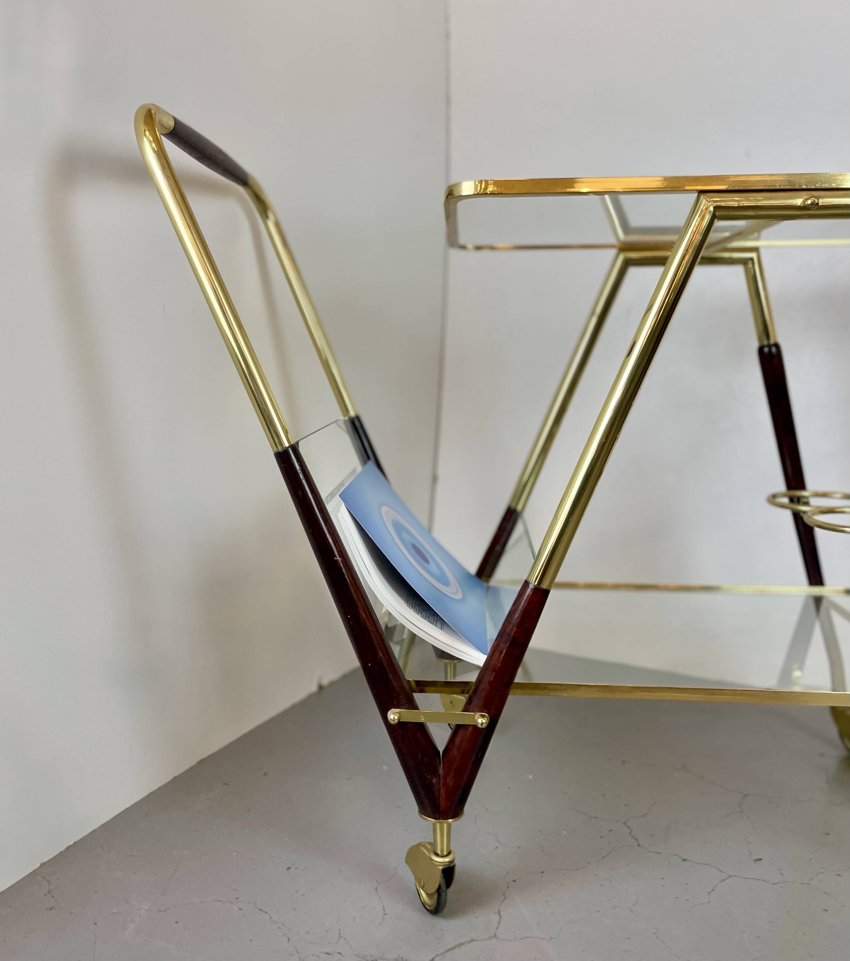 Bar Cart Trolley style Cesare Lacca, 1950’s