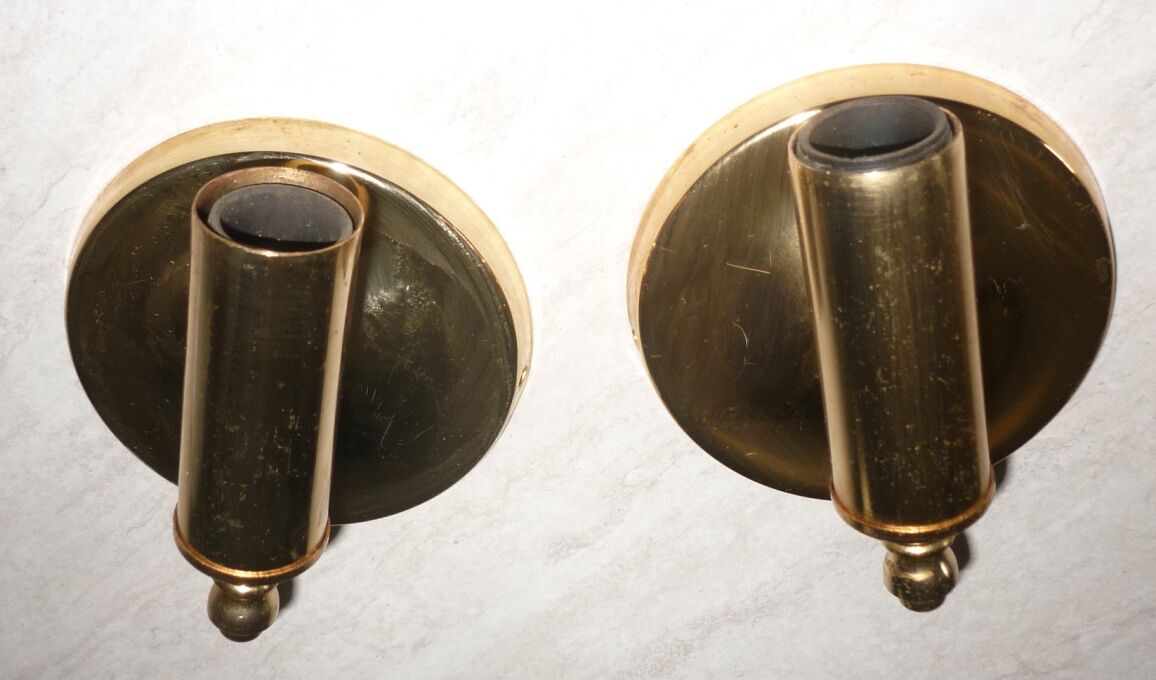 Pair of gold wall sconces