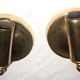 Pair of gold wall sconces